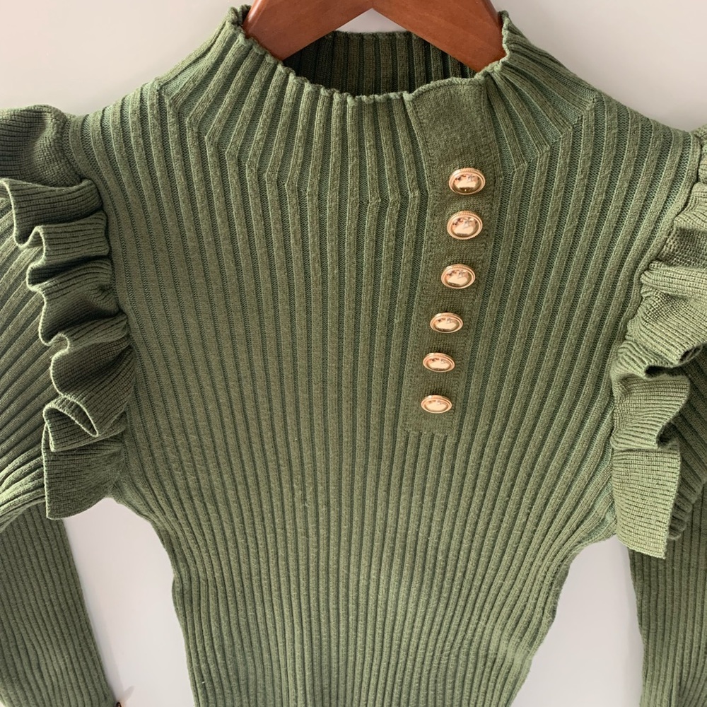 Mock Ribbed Turtleneck Top - Picture 5 of 7